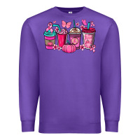 Purple cancer coffee cups Premium Sweatshirt - NancyCooperArtShop