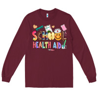 Burgundy school healt aid Long Sleeve Tee - AdoDesignShop