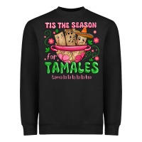 Black tis the season for tamales tama la la la Heavyweight Sweatshirt - MaliasSmallBusiness
