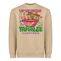 Mushroom tis the season for tamales tama la la la Heavyweight Sweatshirt - MaliasSmallBusiness