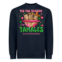 Navy tis the season for tamales tama la la la Heavyweight Sweatshirt - MaliasSmallBusiness