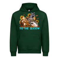 Forest Green Fall Tis The Season Animals Urban Hoodie - LillyAllenDesigns