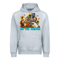 Heather Grey Fall Tis The Season Animals Urban Hoodie - LillyAllenDesigns