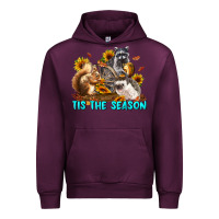 Mauve Wine Fall Tis The Season Animals Urban Hoodie - LillyAllenDesigns