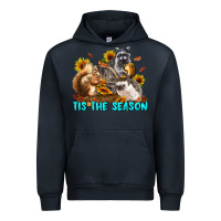 Navy Fall Tis The Season Animals Urban Hoodie - LillyAllenDesigns