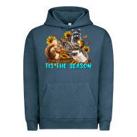 Pigment Midnight Navy Fall Tis The Season Animals Urban Hoodie - LillyAllenDesigns