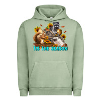 Pigment Oil Green Fall Tis The Season Animals Urban Hoodie - LillyAllenDesigns