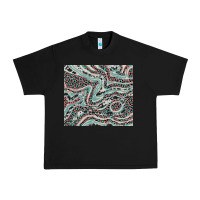 Black pink and turquoise cowhide and leopard Urban Heavy Tee - RanaPortraitStore