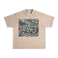 French Oak pink and turquoise cowhide and leopard Urban Heavy Tee - RanaPortraitStore