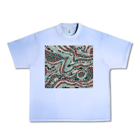 Grape Ice pink and turquoise cowhide and leopard Urban Heavy Tee - RanaPortraitStore