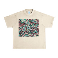 Sandshell pink and turquoise cowhide and leopard Urban Heavy Tee - RanaPortraitStore