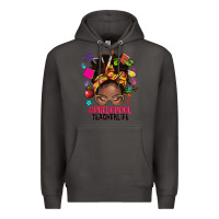 Smoke preschool teacher life afro messy bun Premium Hoodie - NancyCooperArtShop