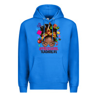 True Royal preschool teacher life afro messy bun Premium Hoodie - NancyCooperArtShop