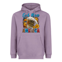 Lavender God Bless America Heavyweight Hoodie - LillyAllenDesigns