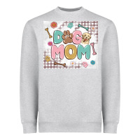 Heather Grey dog mom Heavyweight Sweatshirt - MaliasSmallBusiness