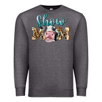 Charcoal Heather Western Show Mom Holstein Premium Sweatshirt - LillyAllenDesigns