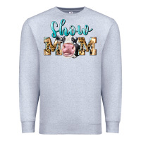 Heather Grey Western Show Mom Holstein Premium Sweatshirt - LillyAllenDesigns