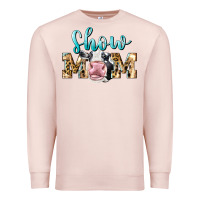Pale Pink Western Show Mom Holstein Premium Sweatshirt - LillyAllenDesigns