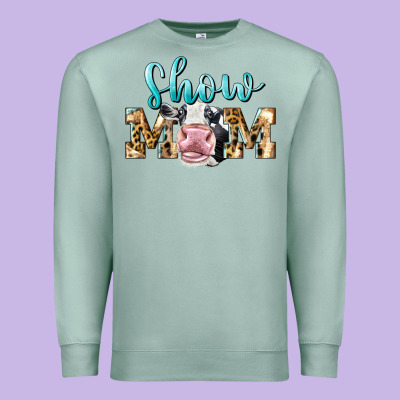 Western Show Mom Holstein Premium Sweatshirt Designed By Lillyallendesigns
