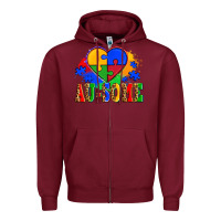 Burgundy autism au some tribe Zipper Hoodie - AdoDesignShop