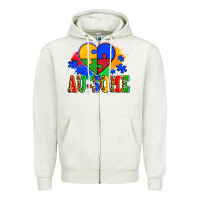 Oatmeal Heather autism au some tribe Zipper Hoodie - AdoDesignShop