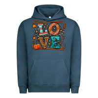 Pigment Midnight Navy Fall Autumn Leopard Love Urban Hoodie - LillyAllenDesigns