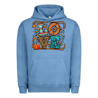 Pigment Pebble Blue Fall Autumn Leopard Love Urban Hoodie - LillyAllenDesigns