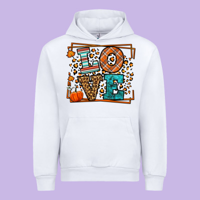 Fall Autumn Leopard Love Urban Hoodie Designed By Lillyallendesigns