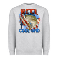 Heather Grey reel cool dad Heavyweight Sweatshirt - MaliasSmallBusiness