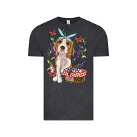 Vintage Black Easter Beagle Vintage Tee - RanaPortraitStore