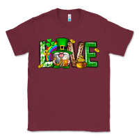 Burgundy Love st. patricks day Classic Tee - Neo Western