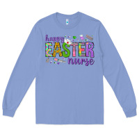 Colony Blue happy easter nurse Long Sleeve Tee - Neo Western