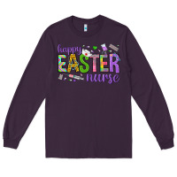 Plum happy easter nurse Long Sleeve Tee - Neo Western