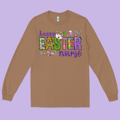 Happy Easter Nurse Long Sleeve Tee Designed By Neo Western