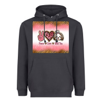 Peace Love Shih Tzu Heavyweight Hoodie | Teevron