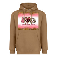 Toasted Coconut peace love shih tzu Heavyweight Hoodie - Jasminsmagicworld