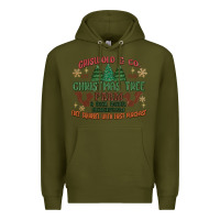 Army Green griswold christmas tree farm Premium Hoodie - MaliasSmallBusiness
