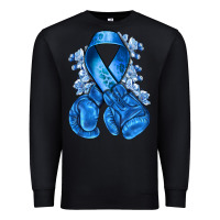 Black blueribbon with boxing gloves Premium Sweatshirt - NancyCooperArtShop
