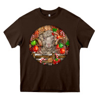 Chocolate Brown Christmas Merino Wool Sheep Heavy Core Tee - LillyAllenDesigns