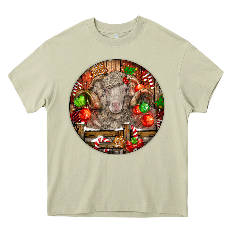 Christmas Merino Wool Sheep Heavy Core Tee by LillyAllenDesigns | Teevron