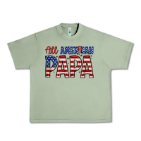 Oil Green all American papa Urban Heavy Tee - Zillion Design Studio