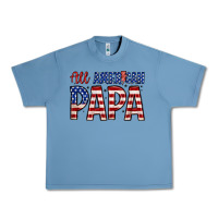 Pebble Blue all American papa Urban Heavy Tee - Zillion Design Studio