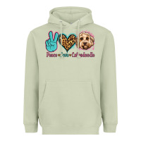 Matcha peace love labradoodle Heavyweight Hoodie - Jasminsmagicworld