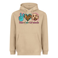 Mushroom peace love labradoodle Heavyweight Hoodie - Jasminsmagicworld