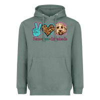Sage peace love labradoodle Heavyweight Hoodie - Jasminsmagicworld