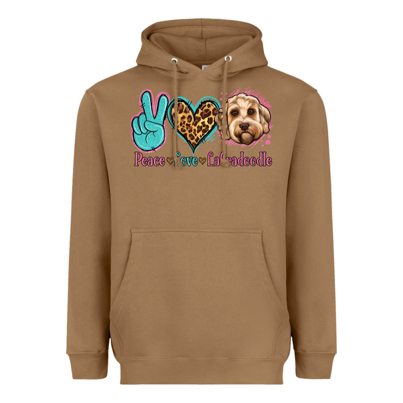 Peace Love Labradoodle Heavyweight Hoodie by Jasminsmagicworld | Teevron
