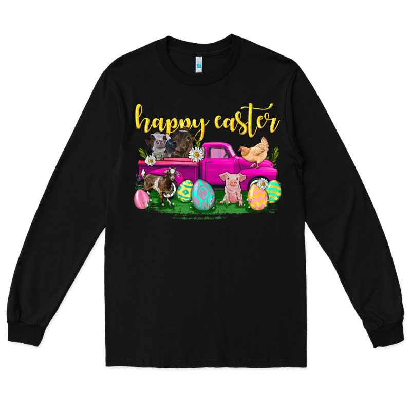 Happy Easter Truck With Farm Animal Long Sleeve Tee by Neo Western | Teevron