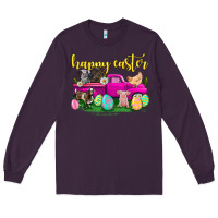 Plum happy easter truck with farm animal Long Sleeve Tee - Neo Western