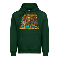Forest Green Fall Cutest Pumpkin In The Patch Deer Urban Hoodie - LillyAllenDesigns