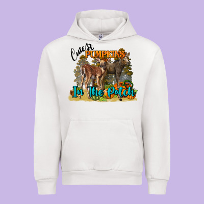 Fall Cutest Pumpkin In The Patch Deer Urban Hoodie Designed By Lillyallendesigns